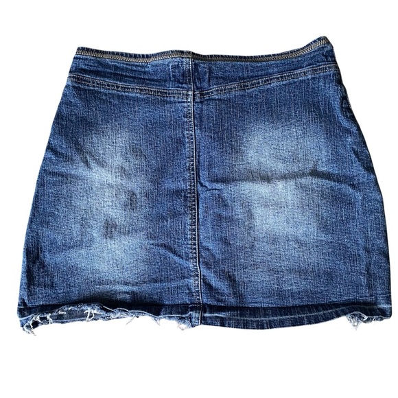 Vintage Y2K Garage Denim Blue Cotton Jean Skirt - Picture 2 of 6